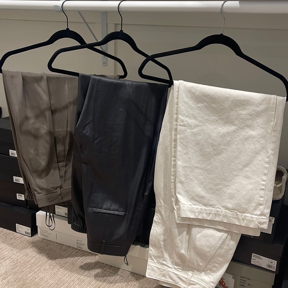 3 pairs of Tibi pants
